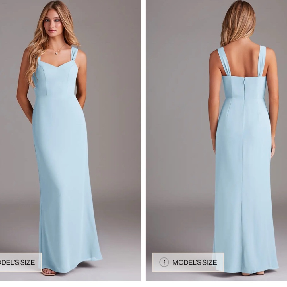Azazie Sky Blue Denice Chiffon Dress
